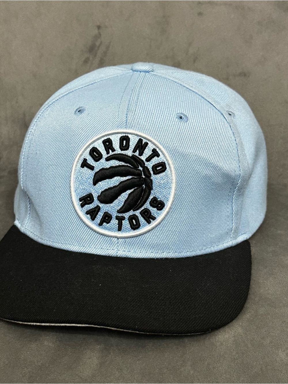 Mitchell & Ness Light Blue and Black Raptors Snapback
